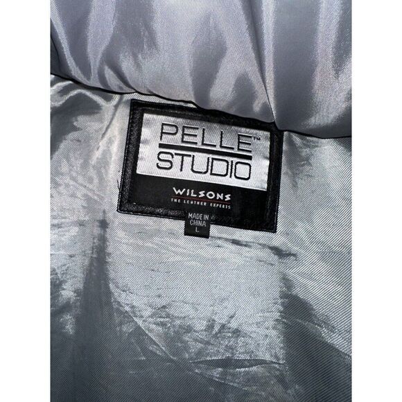 Pelle Studio Wilsons Full Zip Leather Jacket Thinsulate Size L Black‎ 21.5W 32L - Picture 6 of 10